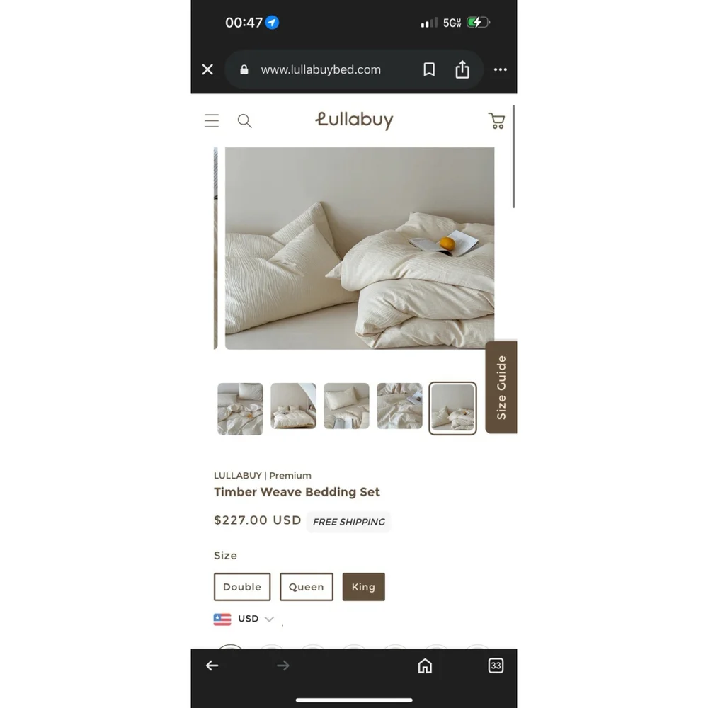LULLABUY Premium Timber Weave King Bedding Set
